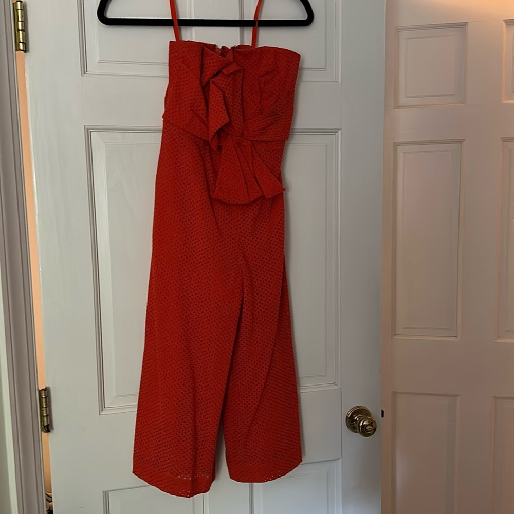 Anthropologie strapless jumpsuit